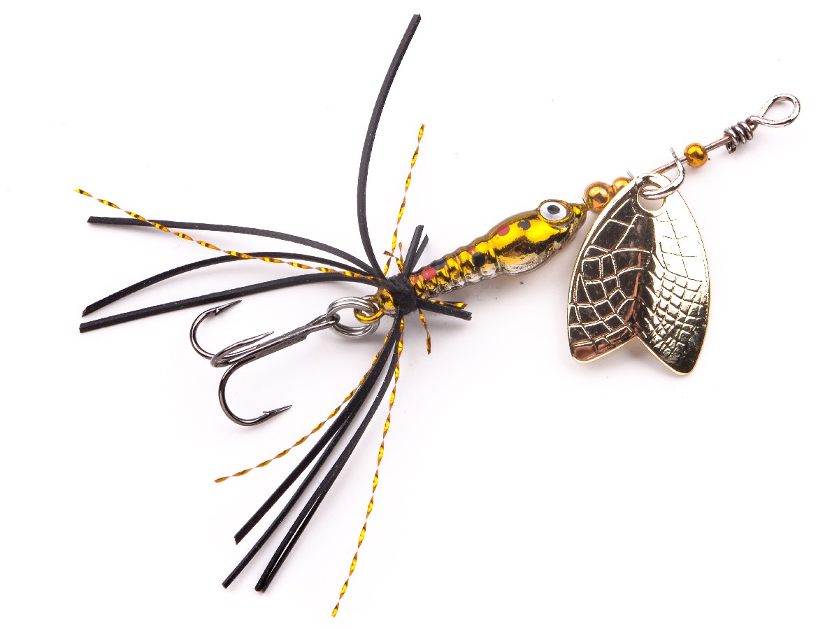 Spro Larva Mayfly Spinner Single Hook 5Cm 4Gr Brown Trout Top Merken Winkel